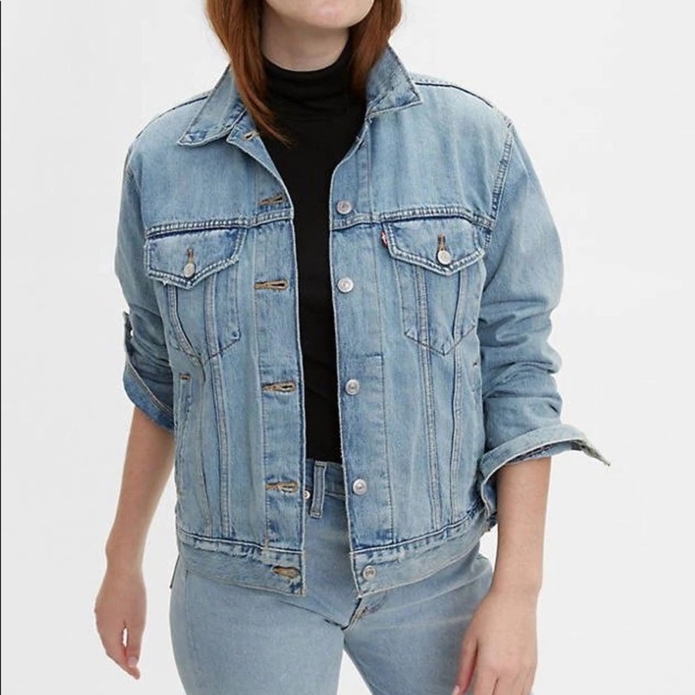 Levi's Clothing Ex-Boyfriend Trucker Jacket Dream Of Life denim jean blue
